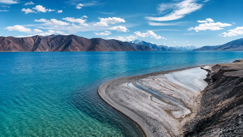 Pangong Lake featured in the Ladakh Road Trip Guide with crystal-clear blue water